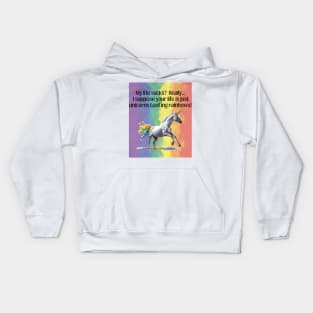 Life Sucks vs. Unicorns Tooting Rainbows Kids Hoodie